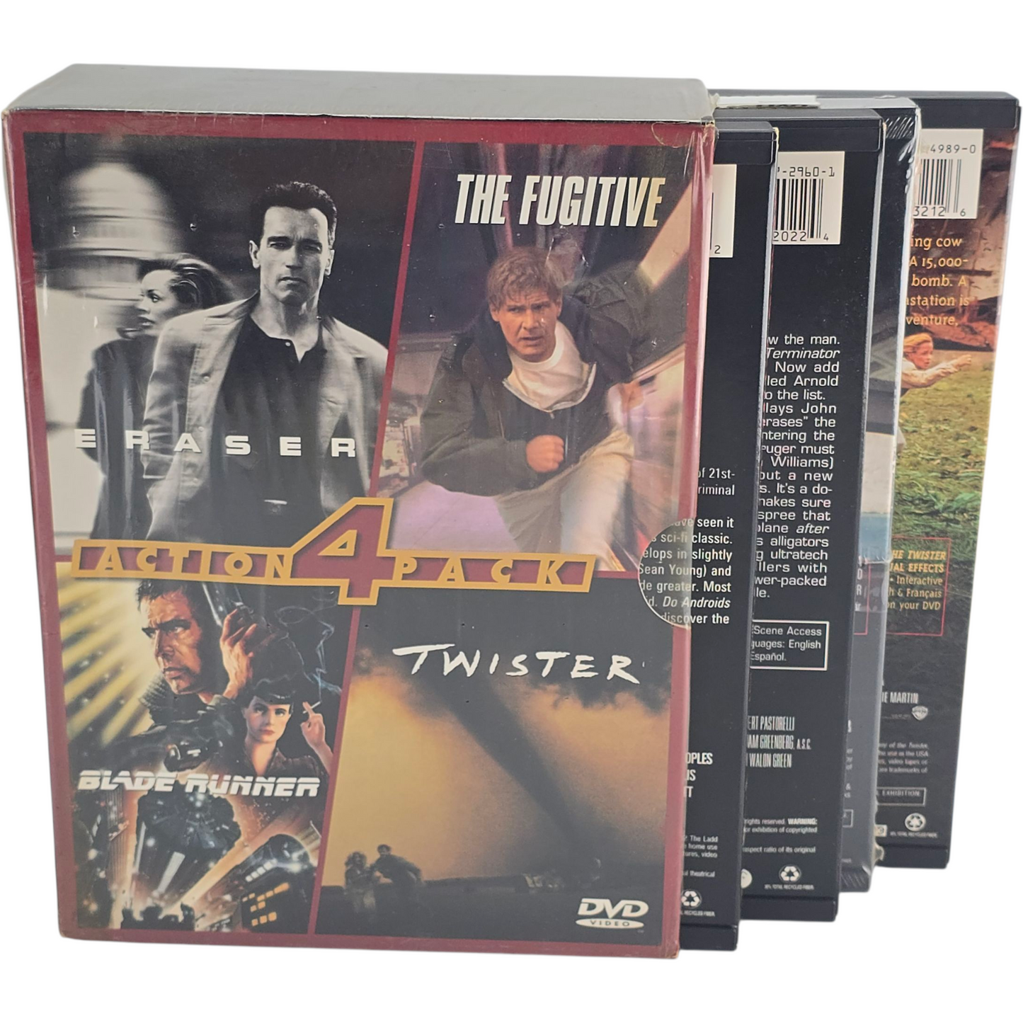 Action 4 Films: Eraser +The Fugitive+ Blade Runner +Twister DVD  Zone 1 US Import