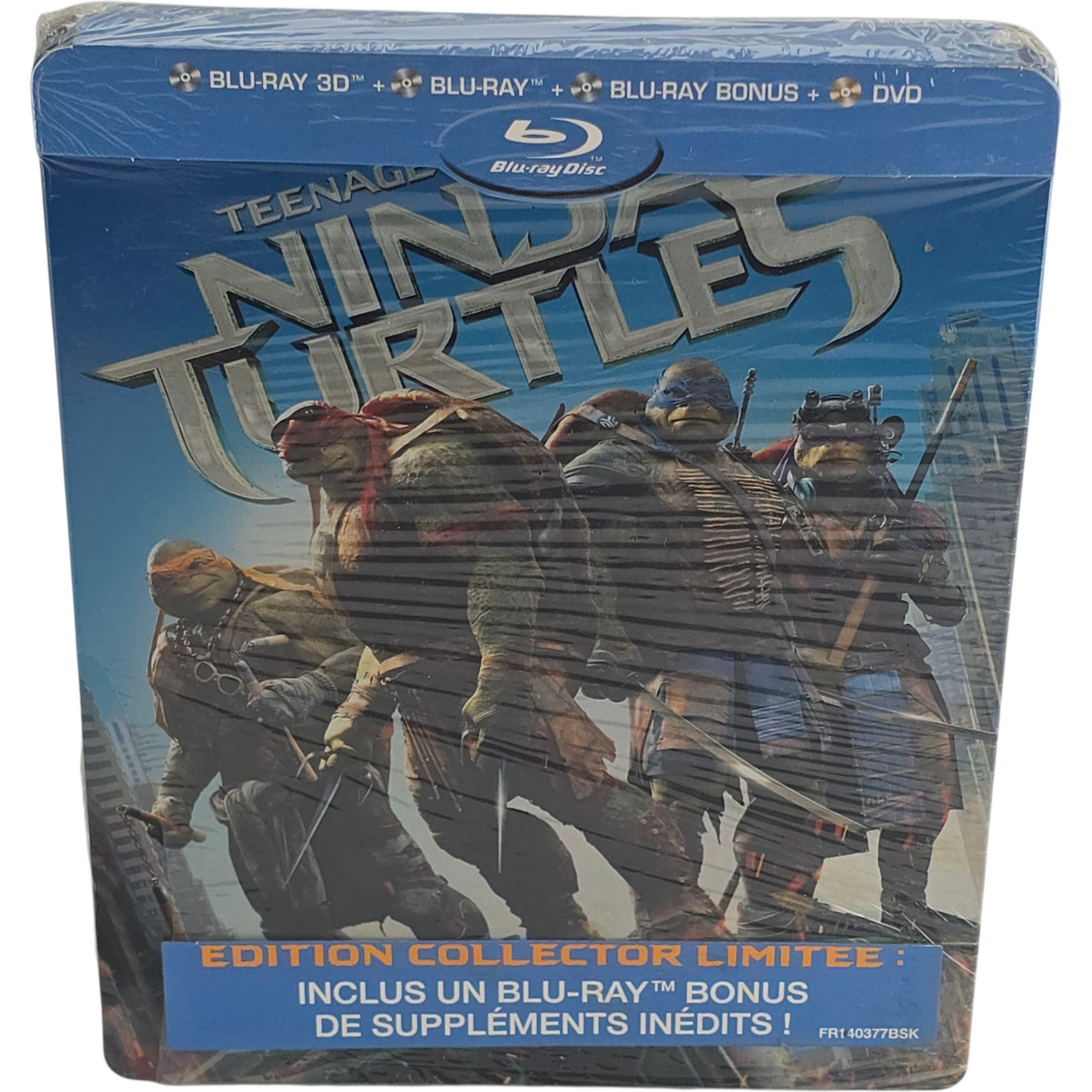 Teenage Mutant Ninja Turtles Steelbook Blu-ray 3D + Blu-ray + DVD  Zone B