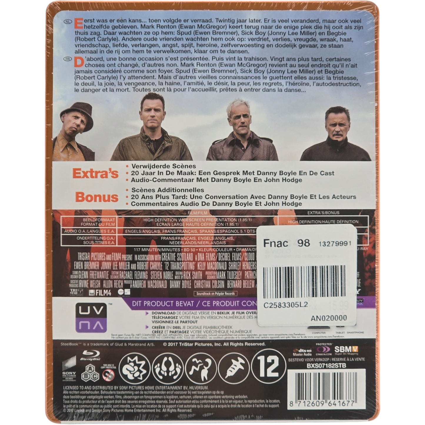 T2: Trainspotting Blu-ray SteelBook Débossé  Danny Boyle  Ewan McGregor Zone Libre