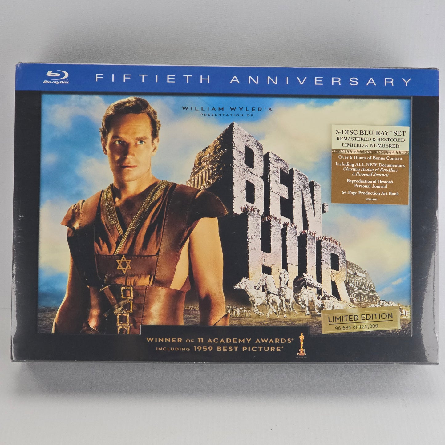 Ben-Hur Blu-ray Coffret Prestige Ultimate Collector Edt Charlton Heston  Zone 1