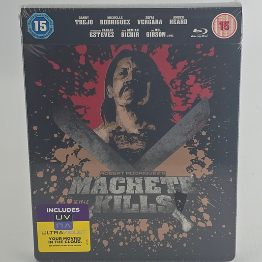 Machete Kills SteelBook Blu-ray UK Zone B Danny Trejo Mel Gibson Rodriguez