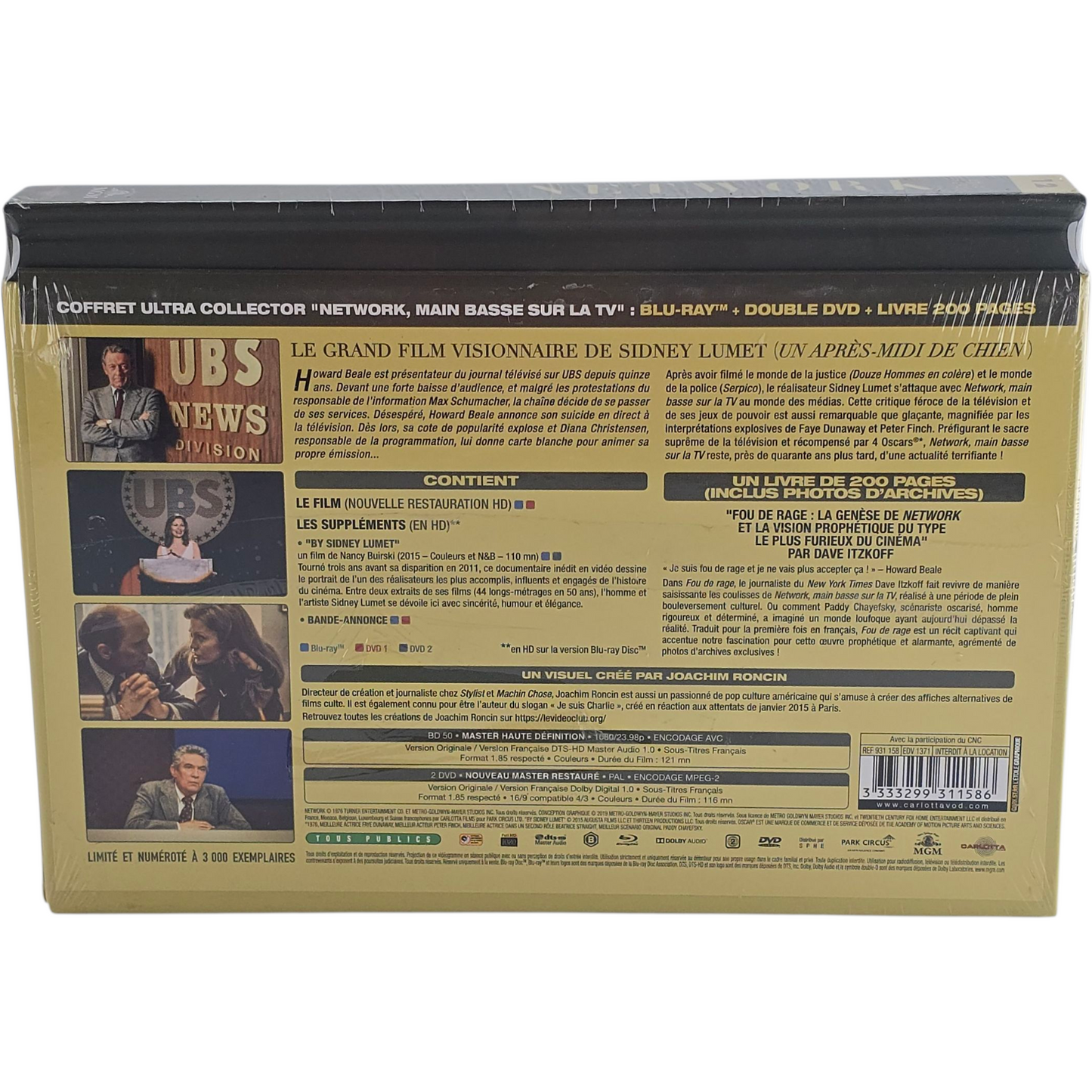 Network, main basse sur la TV Coffret Ultra Collector  Blu-ray + DVD + Livre Zone B