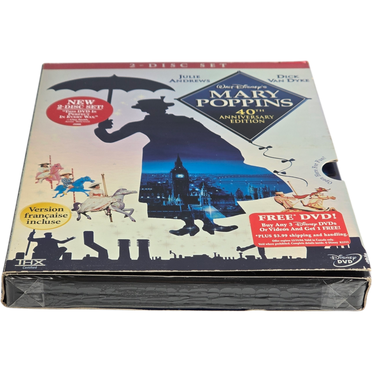 Mary Poppins DVD Walt Disney Édition du 40e anniversaire Canada 2004 VF Region A