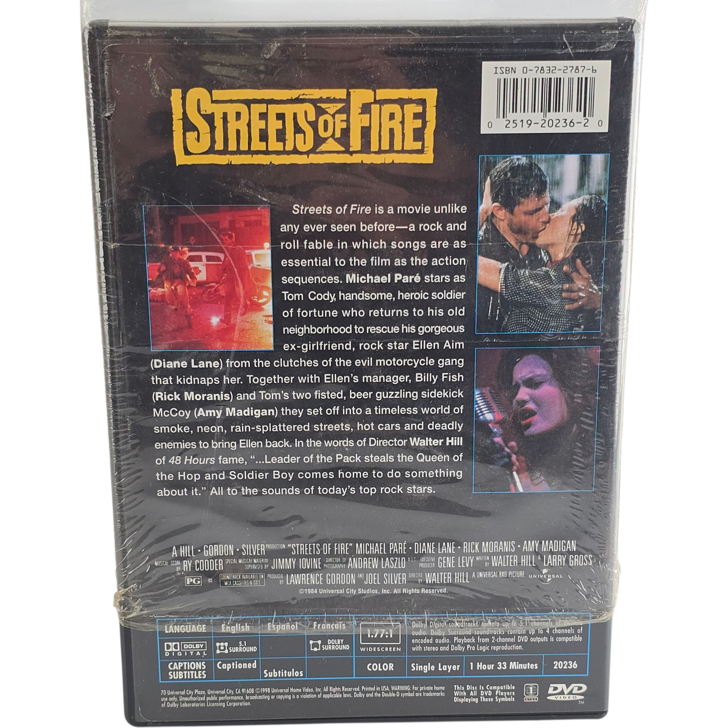 Streets of Fire DVD Unrated Extended Cut Zone 1 US Import