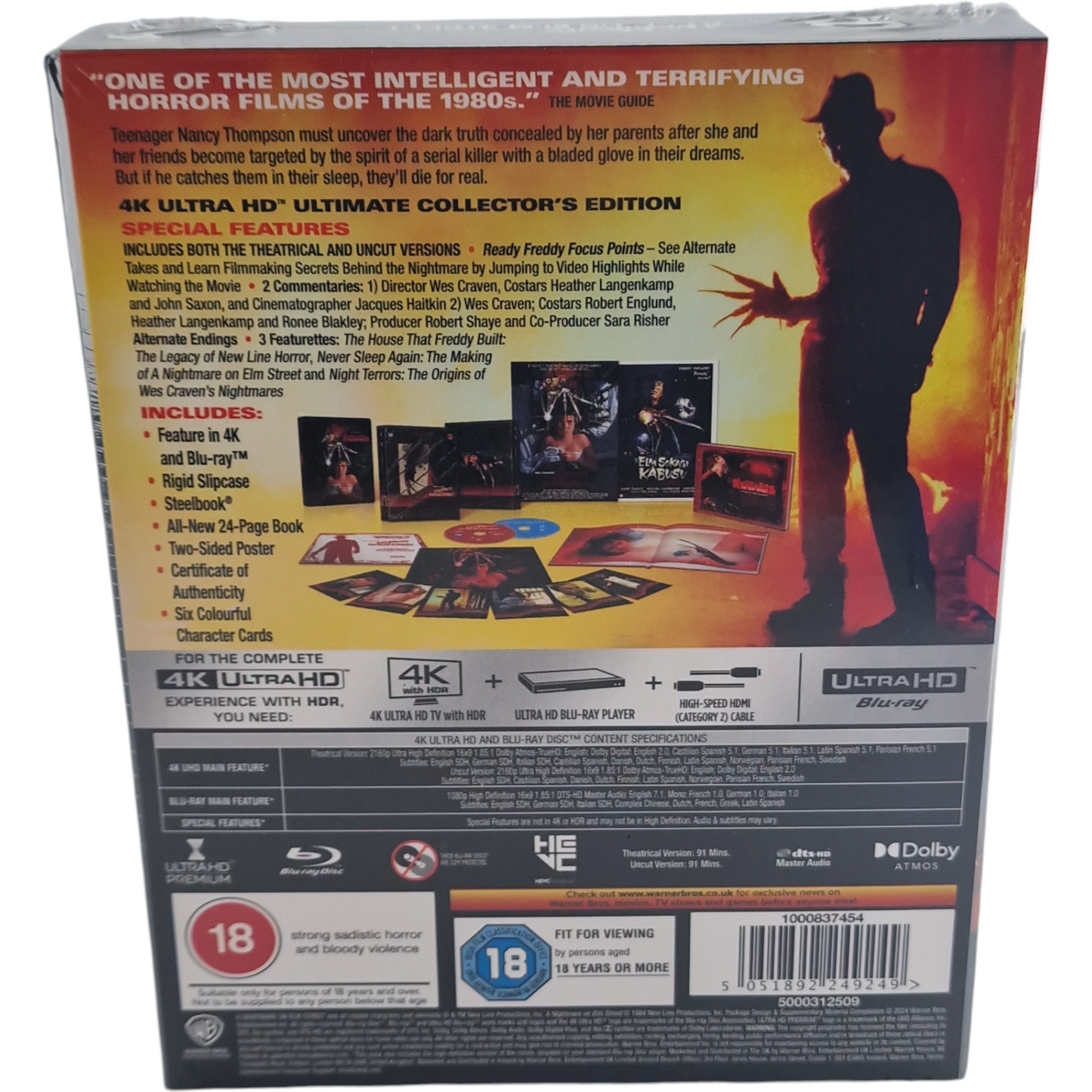 A Nightmare on Elm Street 4K Ultra HD+Blu-ray SteelBook Ultimate Collector [-18] Limitée B Zone