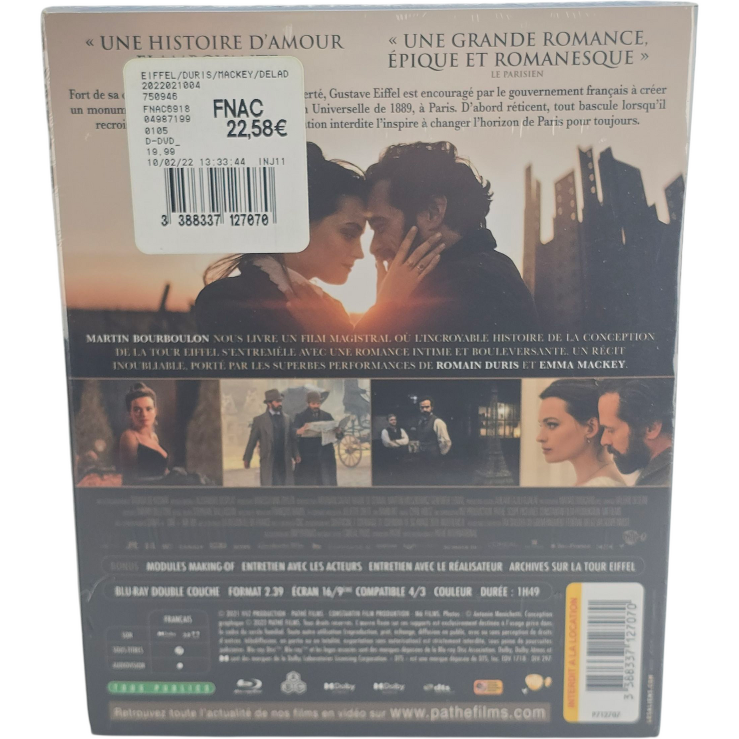 Eiffel Blu-ray de Martin Bourboulon  Romain Duris - Emma Mackey B