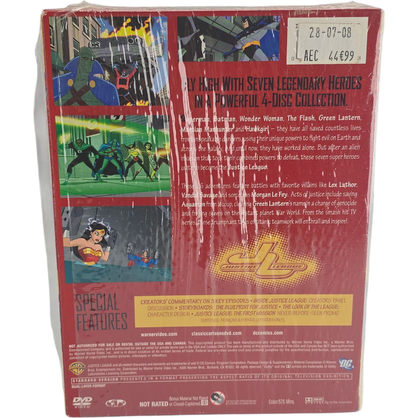 Justice League Unlimited: 4 DVD DigiPack Season 1 DC Comics Zone 1