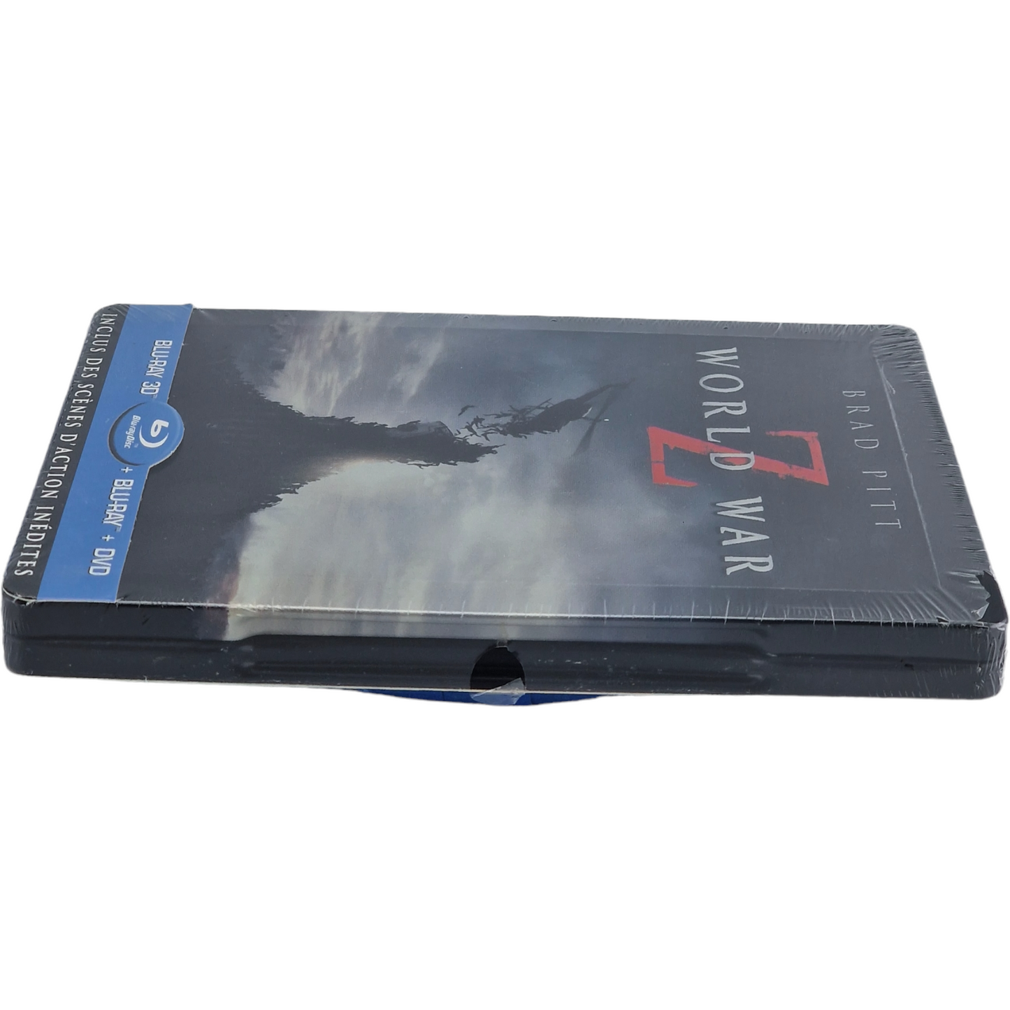 World War Z Blu-ray 3D +2D +DVD Steelbook embossé édit Limitée Brad Pitt Libre