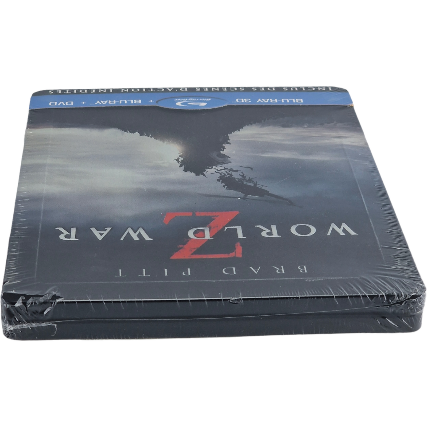 World War Z Blu-ray 3D +2D +DVD Steelbook embossé édit Limitée Brad Pitt Libre