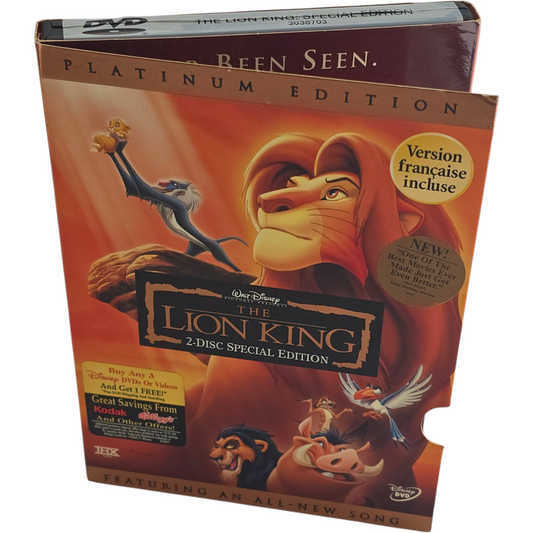 The Lion King DVD Disney Classic 2-Disc Collector's Platinum Zone 1 Canada Import