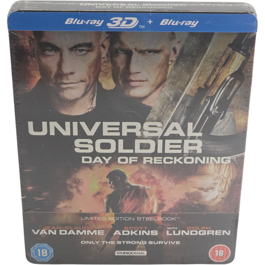 Universal Soldier: Day of Reckoning Steelbook Blu-ray 3D + 2D Van Damme  B [-18]