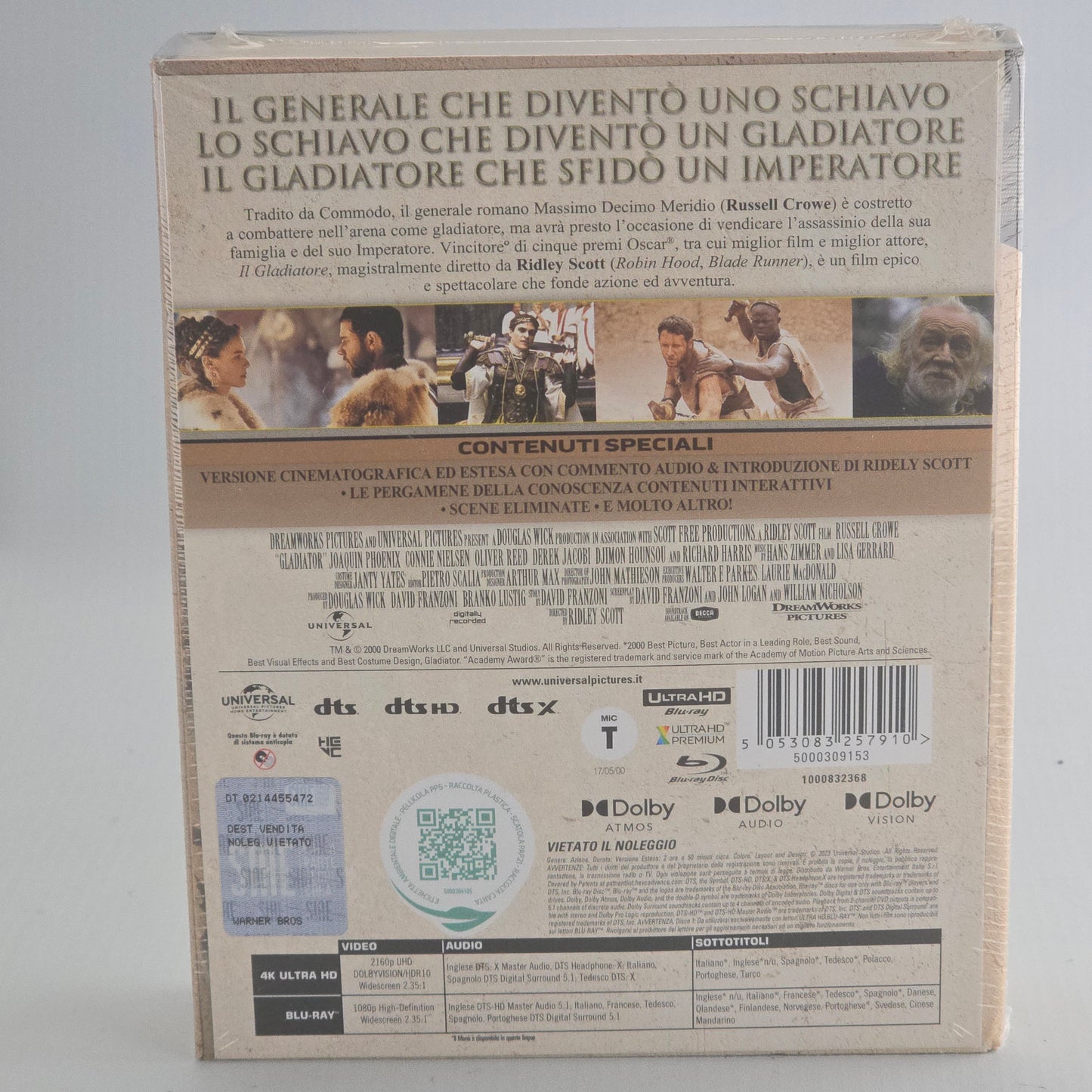 Gladiator 4K HD + Blu-ray SteelBook Titans of Cult Ridley Scott Crowe ,Phoenix B