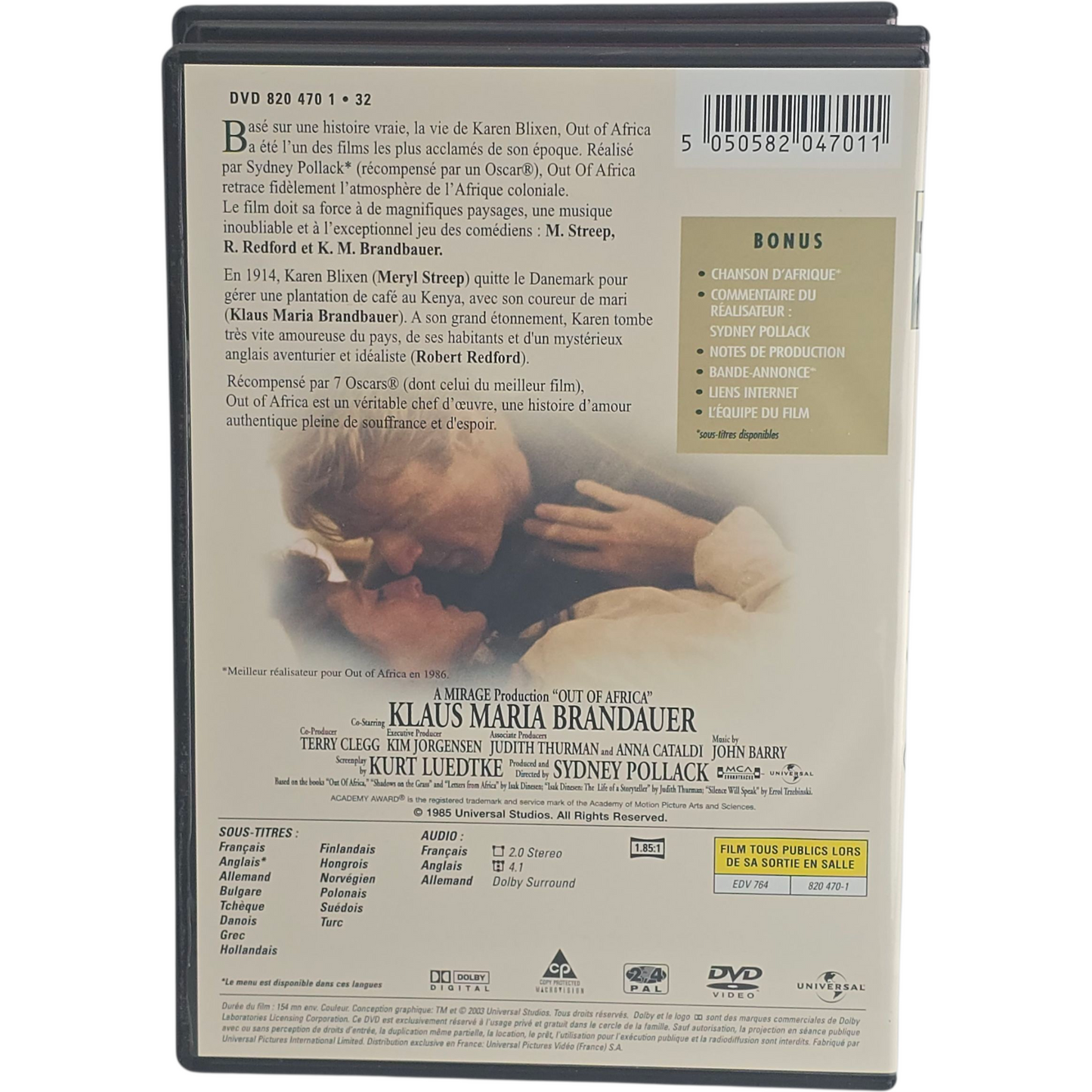 Robert Redford Collection DVD L'arnaque, 3 jours du condor, Out of Africa Region 2