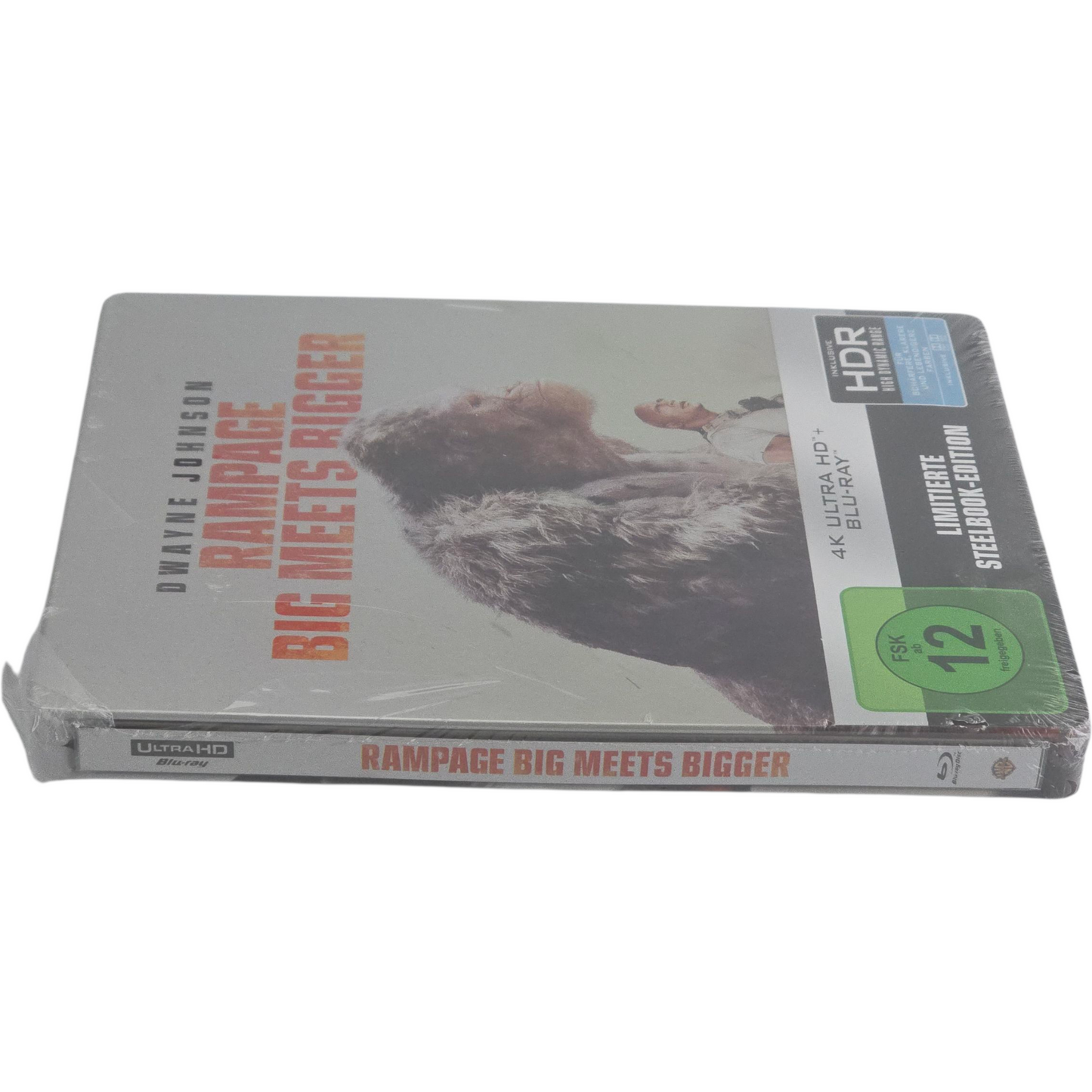 Rampage Steelbook 4K Ultra HD + Blu-ray  Dwayne Johnson Zone B