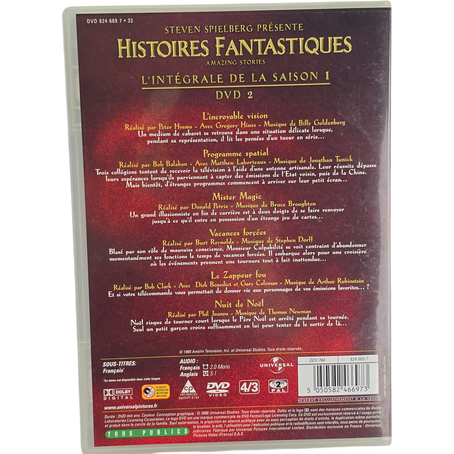 Histoires fantastiques Steven Spielberg L'intégrale 4 DVD de la saison 1  Zone 2