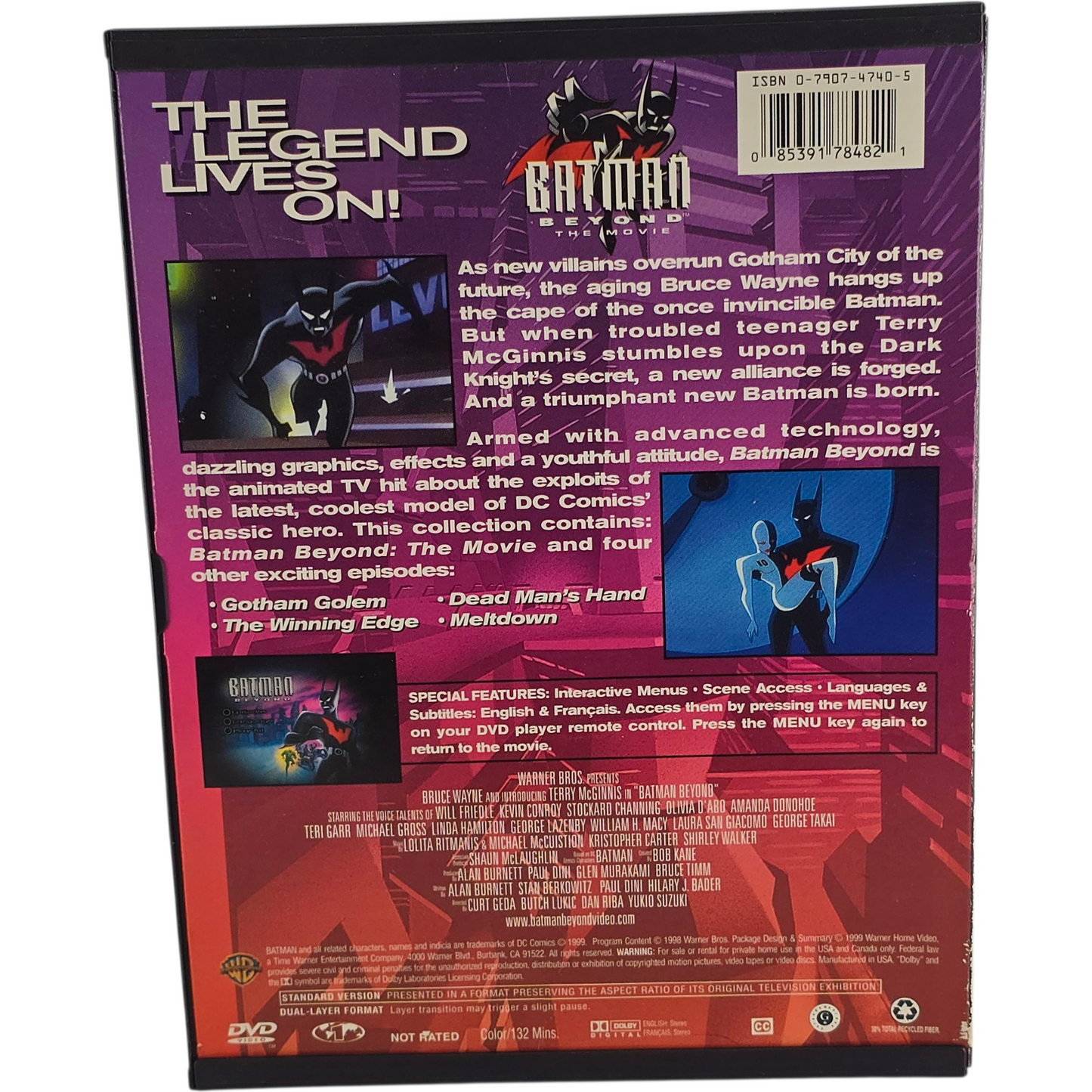 Batman Beyond: The Movie DVD  Snap Case Zone 1 US Import