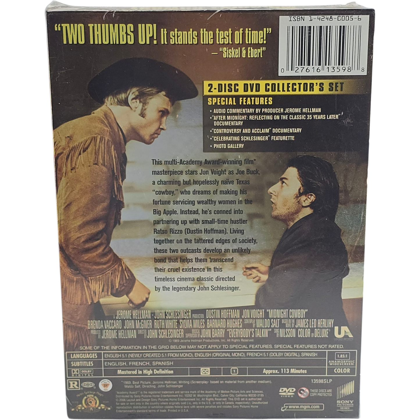 Midnight Cowboy DVD DigiPack Édt Collector Jon Voight,Dustin Hoffman Région 1