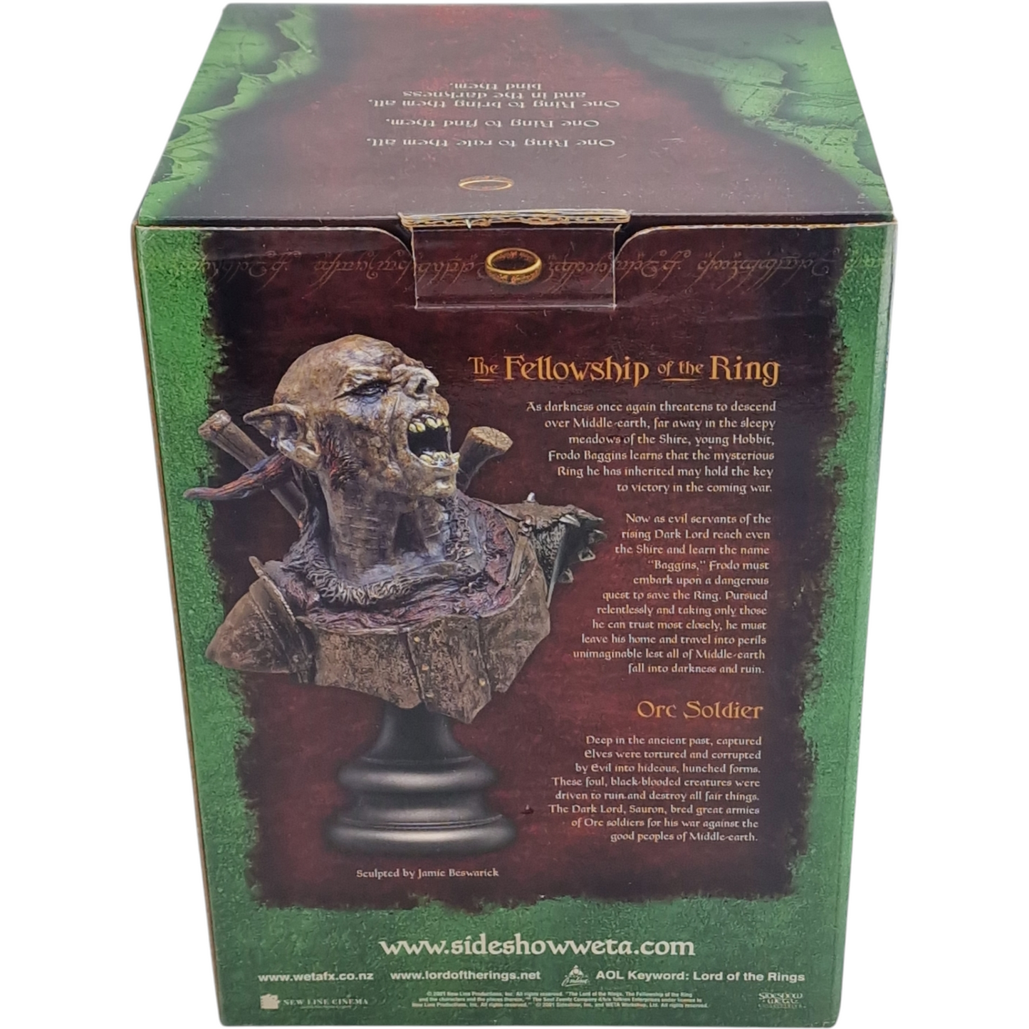 Seigneur des Anneaux Buste Resine Orc Soldier Sideshow Weta  Polystone 1/4