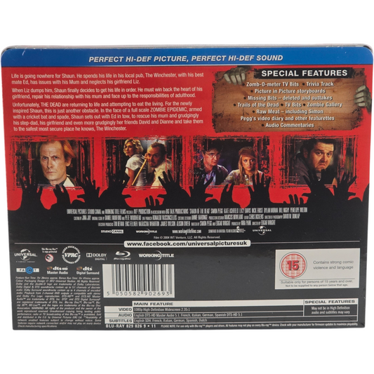 Shaun of the Dead - SteelBook Blu-ray débossé Universal 100e anniversaire UK