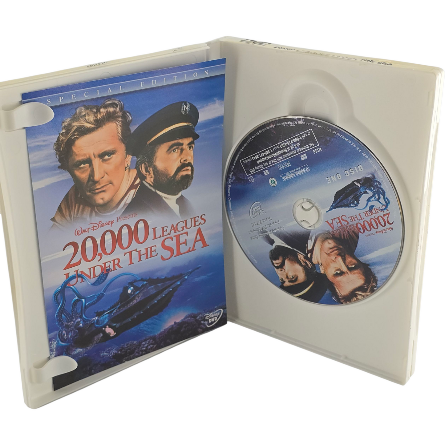 20,000 Leagues Under the Sea DVD Disney Kirk Douglas Zone 1 US Import