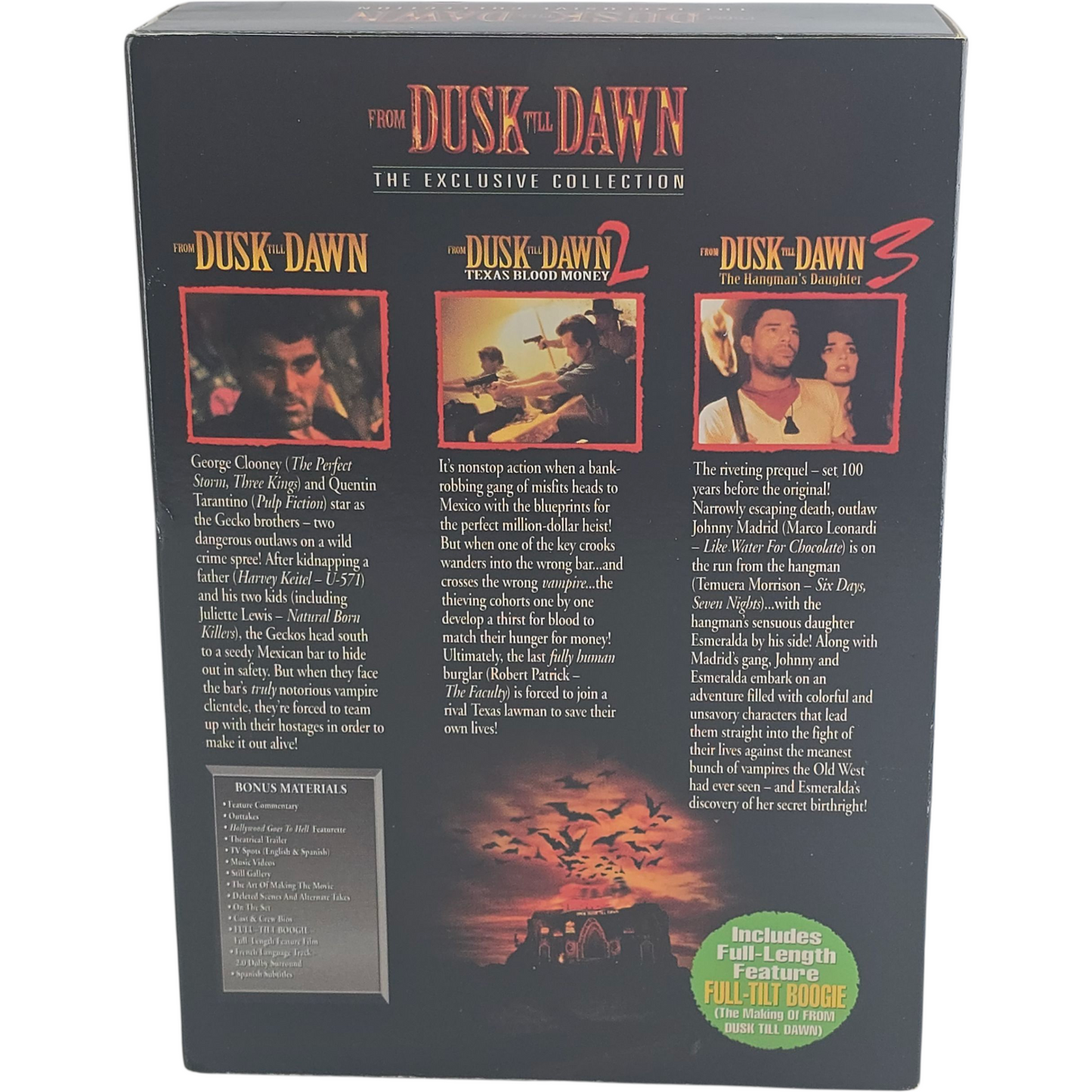 From Dusk Till Dawn: The Exclusive Collection DVD 3 Films Boxed Set  Zone 1 US Import