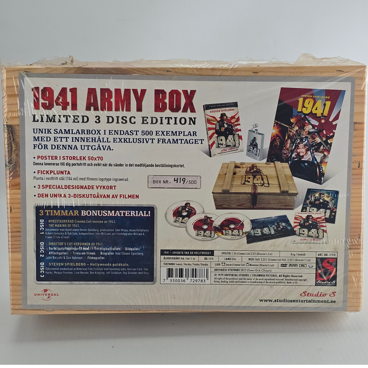 1941 - Army Box DVD coffret bois collector édt limitée et Numéroté 500 ex Zone 2