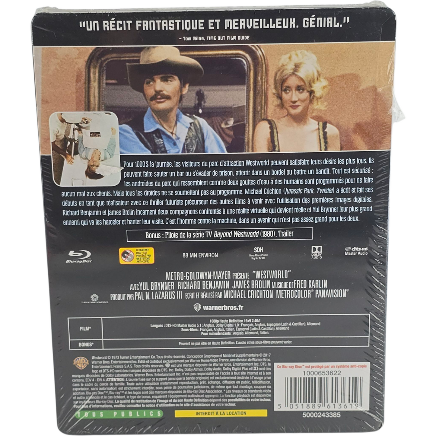 Westworld Blu-ray Steelbook  Yul Brynner, Richard Benjamin Zone B