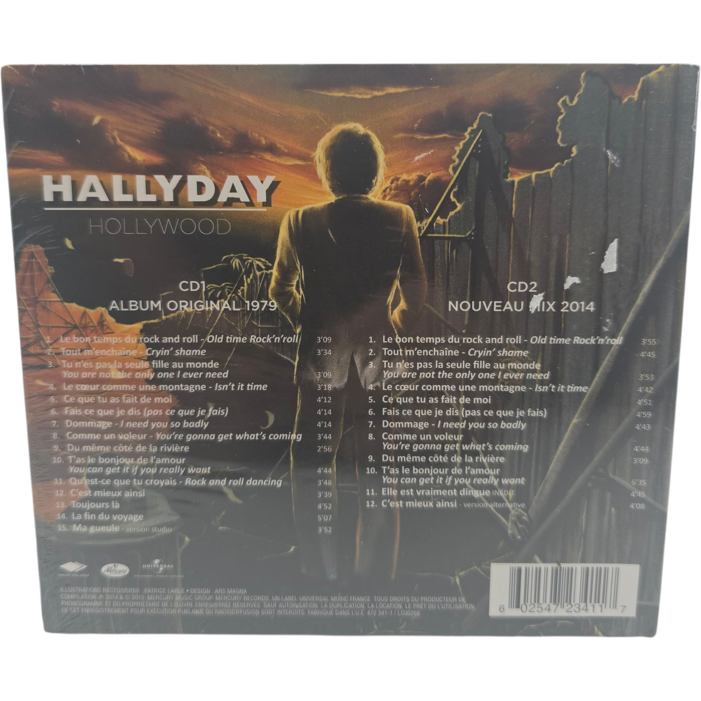 Johnny Hallyday Hollywood Deluxe Edition 2 CD Album Original Remix Rock Français