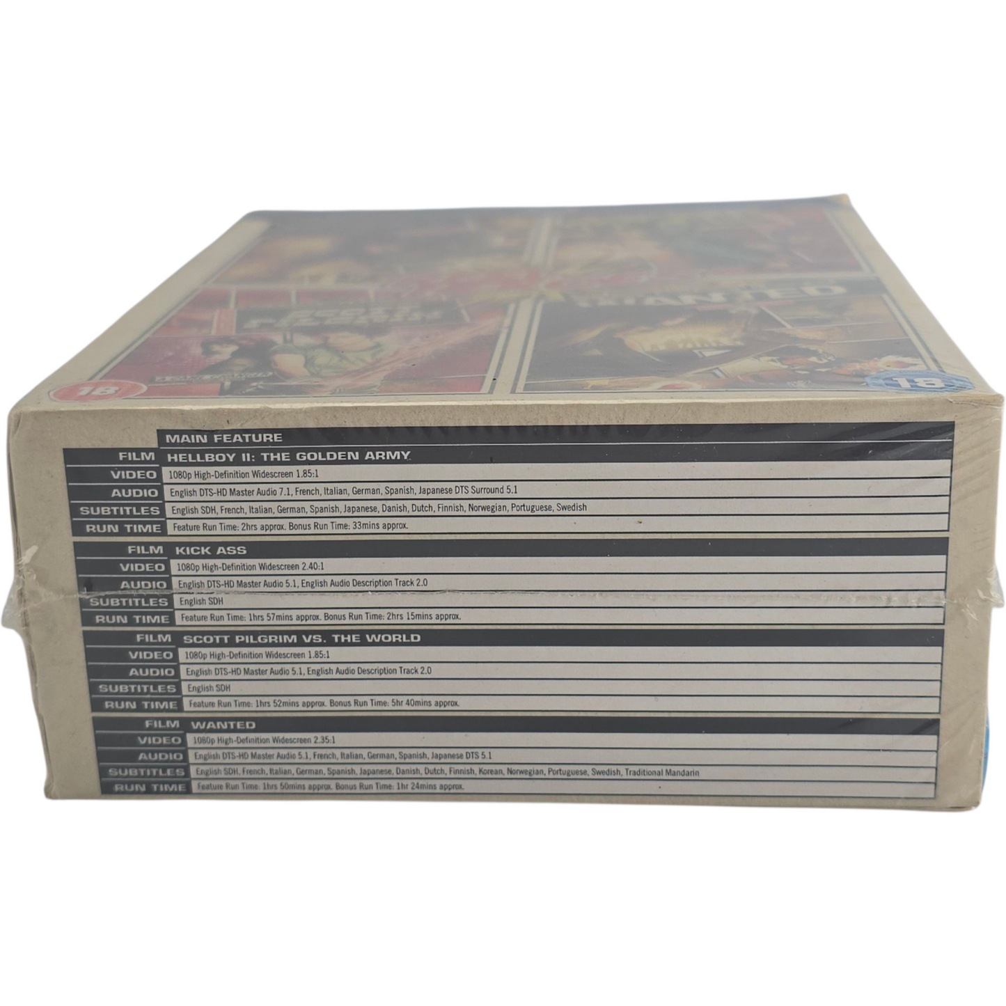 Reel Heroes Box Set Blu-ray Hellboy II + Kick-Ass + Scott Pilgrim + Wanted Zone B