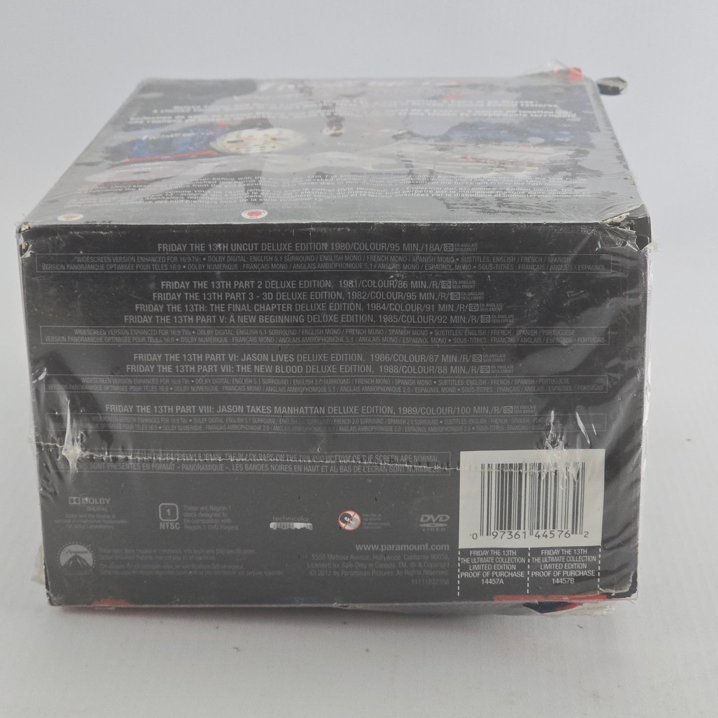 Friday The 13th Ultimate Collection Ltd Edt 8 DVD + Mask Collector's Zone 1[-18]