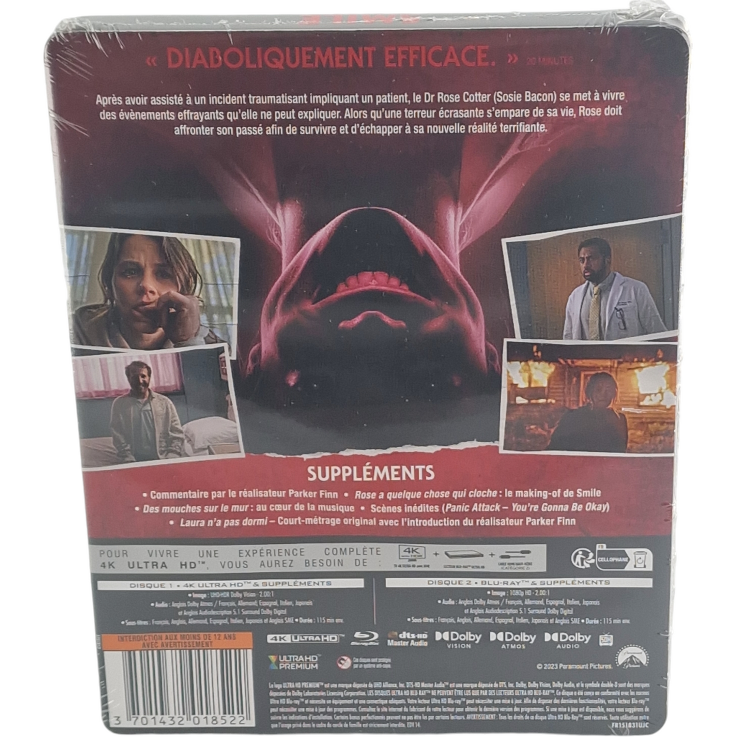 Smile SteelBook Édition Collector 4 K Ultra HD +Blu-ray Parker Finn[-18] Zone B