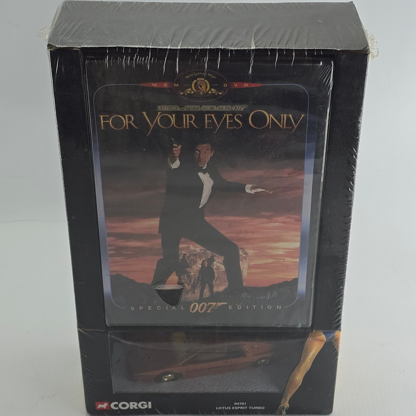 For Your Eyes Only 007 James bond DVD + Corgi Lotus Esprit Turbo (réf. 04701) Z A