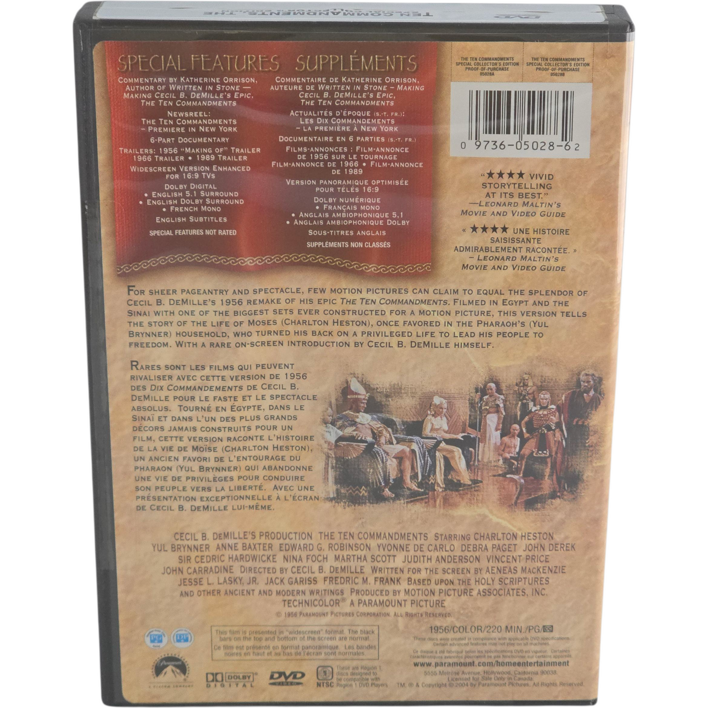 Les Dix Commandements DVD Collector's Edition Charlton Heston Zone 1