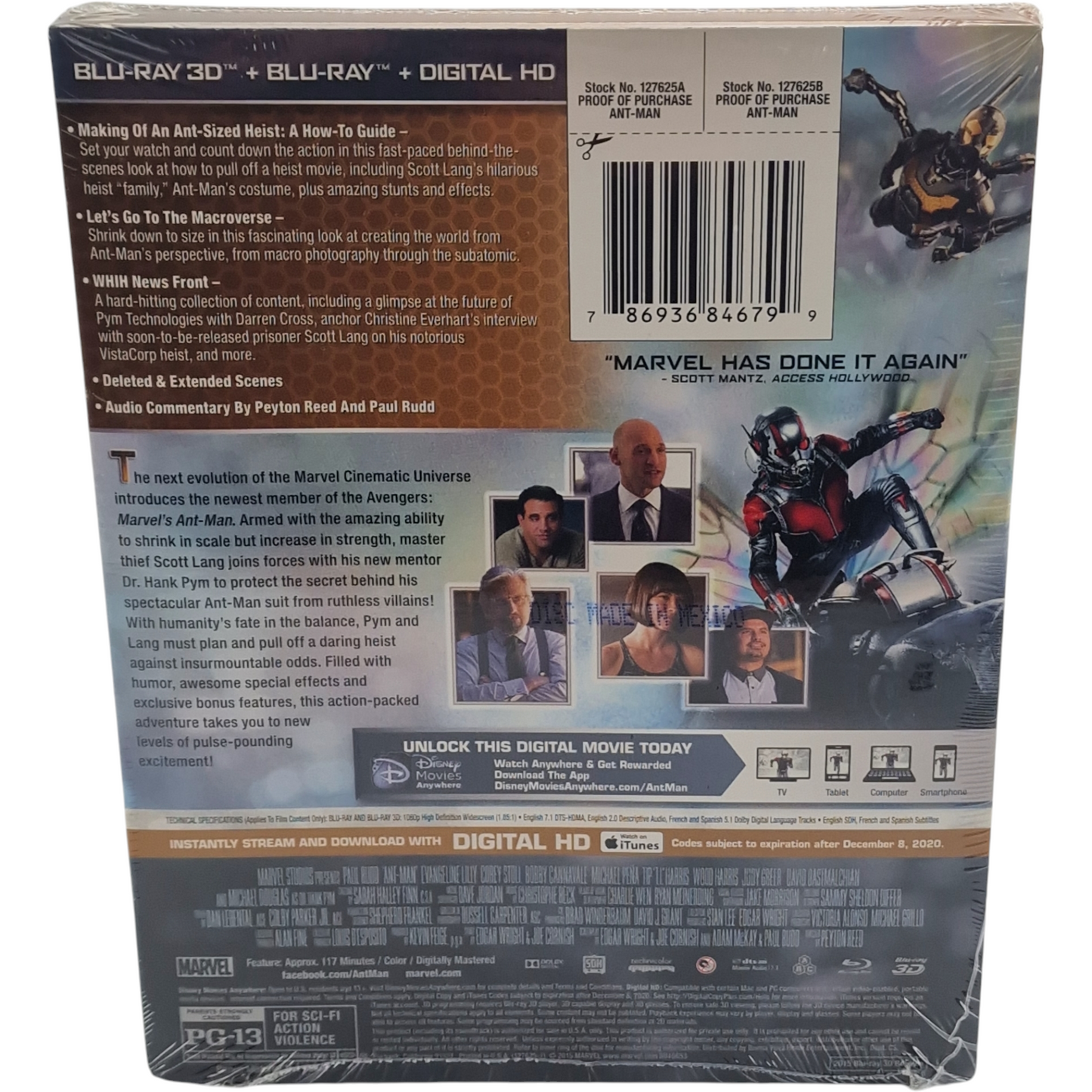 Ant-Man Blu-ray 3D + 2D SteelBook Débossé Best Buy 2015 A Zone