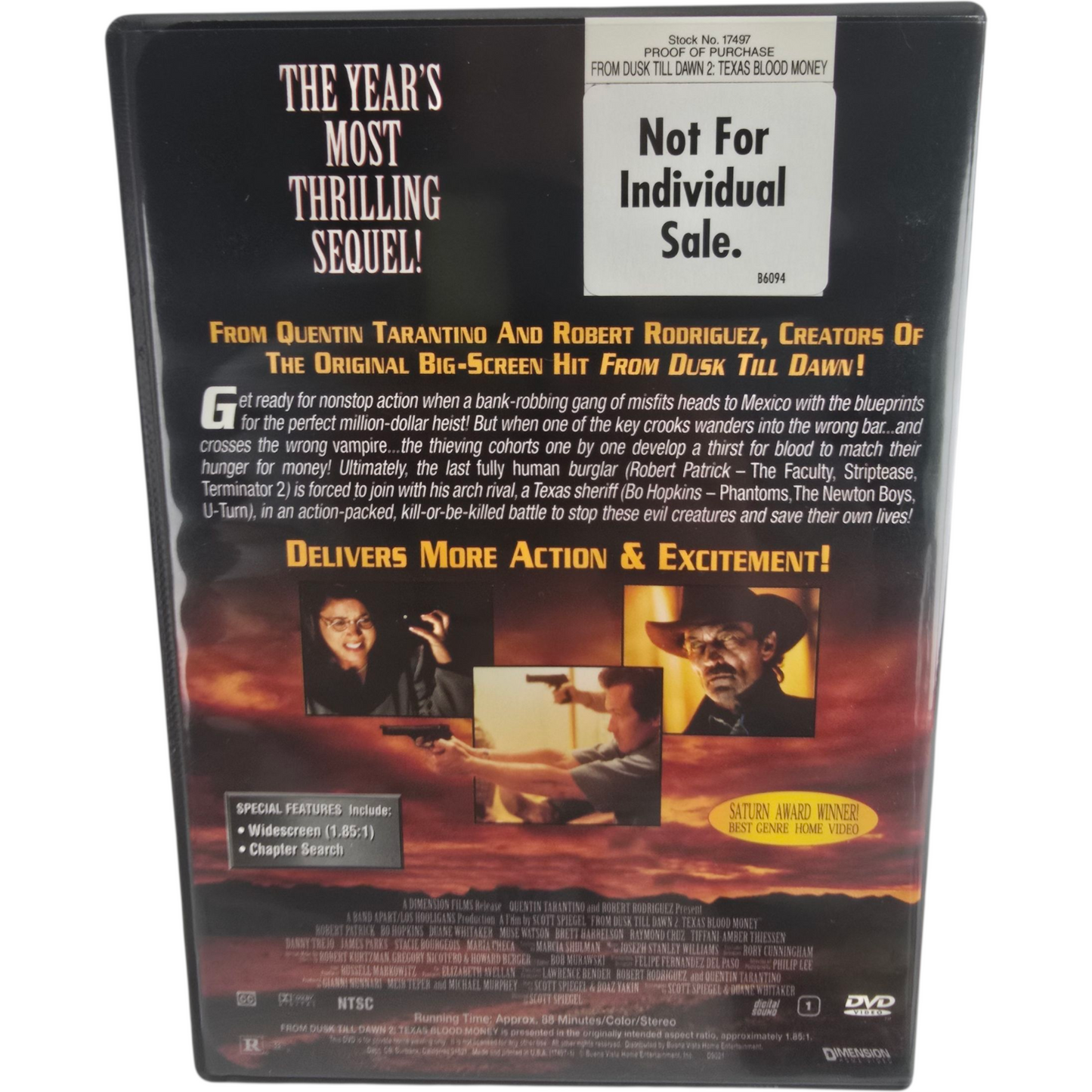 From Dusk Till Dawn: The Exclusive Collection DVD 3 Films Boxed Set  Zone 1 US Import