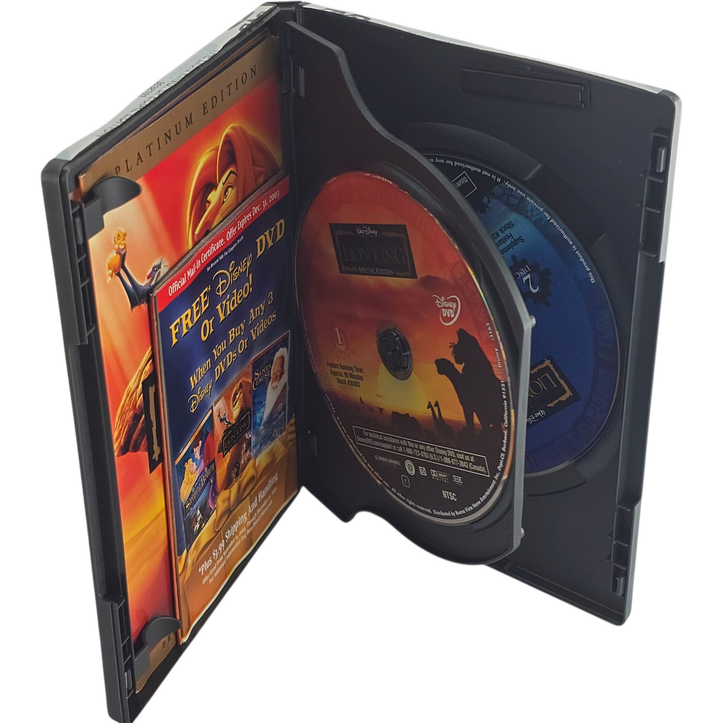 The Lion King DVD Disney Classic 2-Disc Collector's Platinum Zone 1 Canada Import