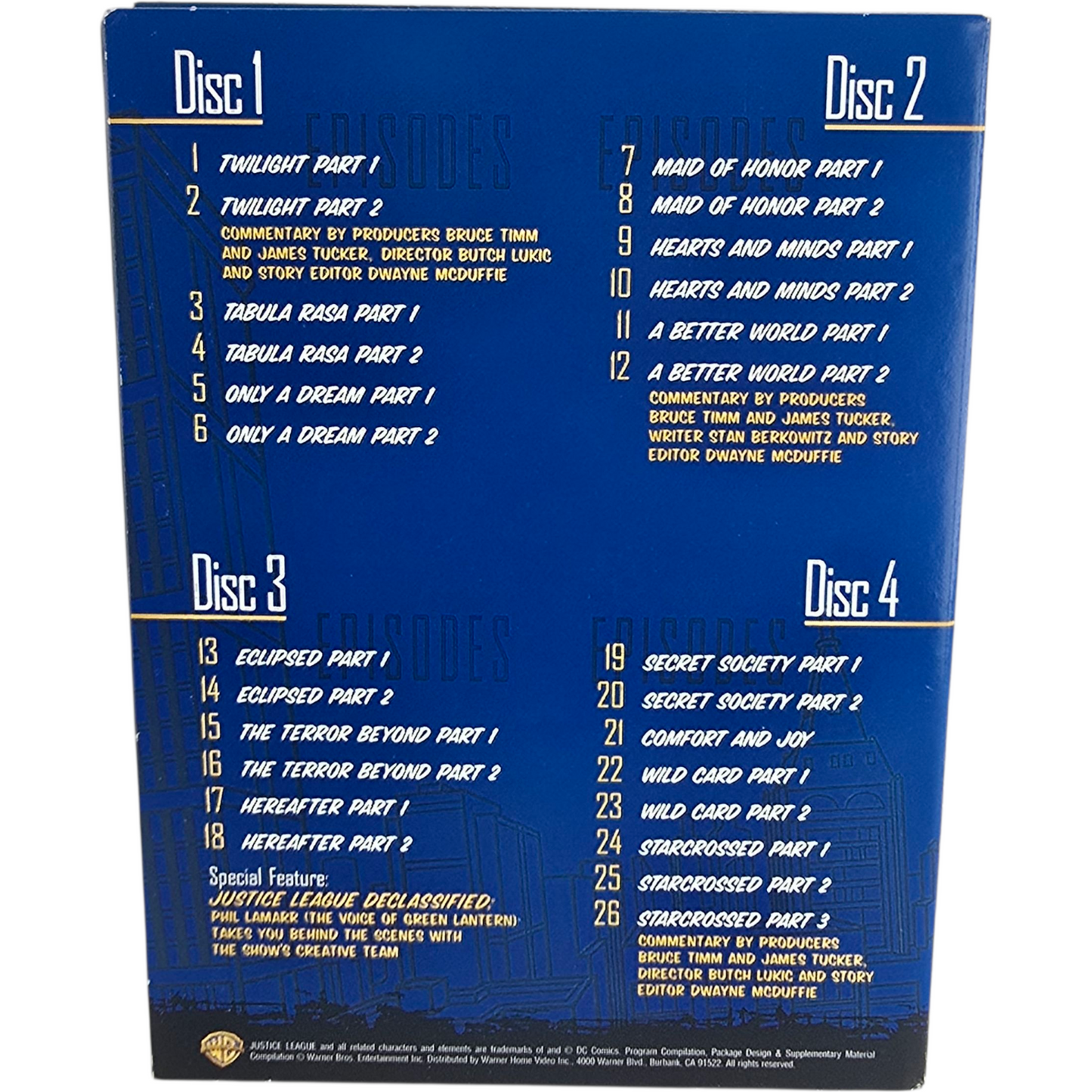 Justice League Unlimited: 4 DVD DigiPack Season 2 DC Comics Zone 1