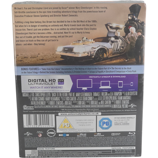 Retour vers le futur III SteelBook Blu-ray Zone B Sans français Michael J. Fox
