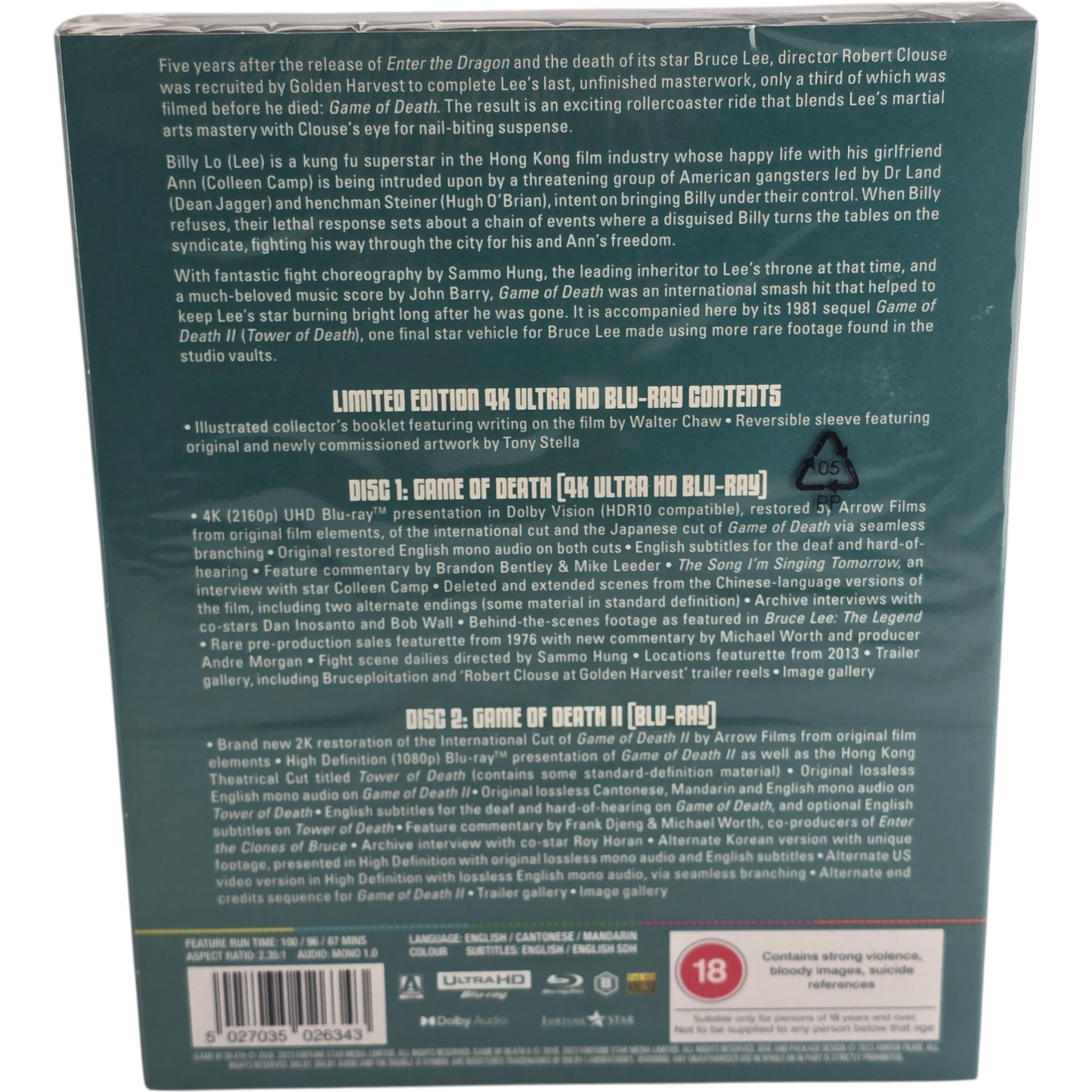 Game of Death 4K HD +Blu-ray + [étuit]  Bruce Lee Ltd edt Zone Libre [-18]