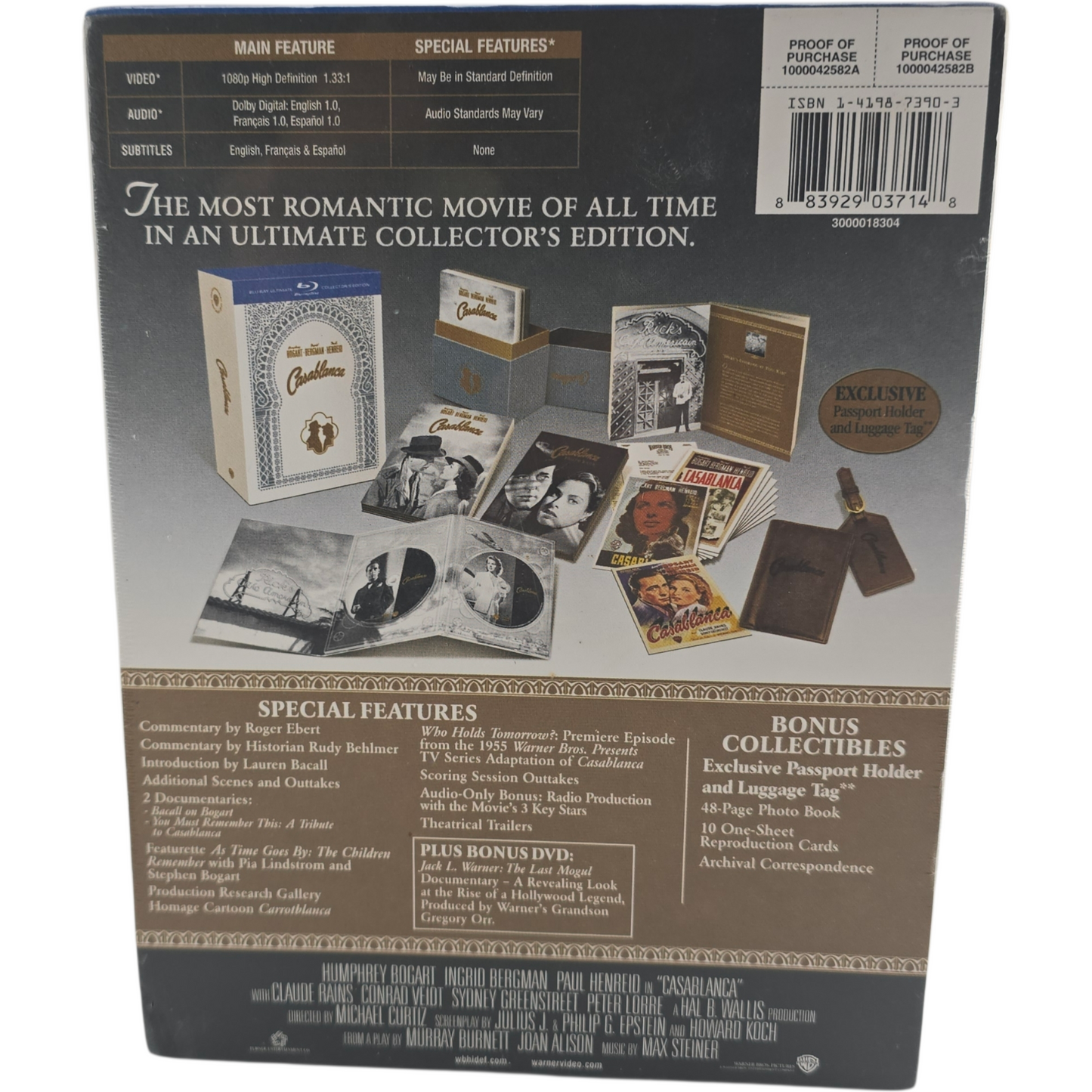 Casablanca Blu-ray Coffret DigiBook   Ultimate Collector's Edition Zone A