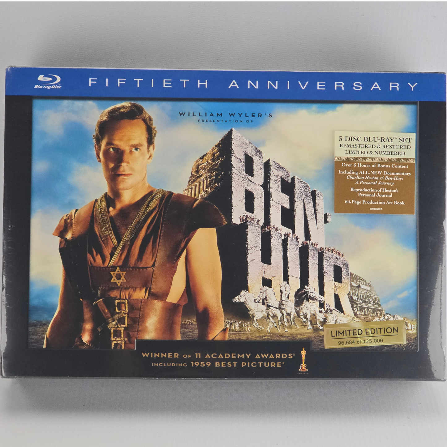 Ben-Hur Blu-ray Coffret Prestige Ultimate Collector Edt Charlton Heston  Zone 1