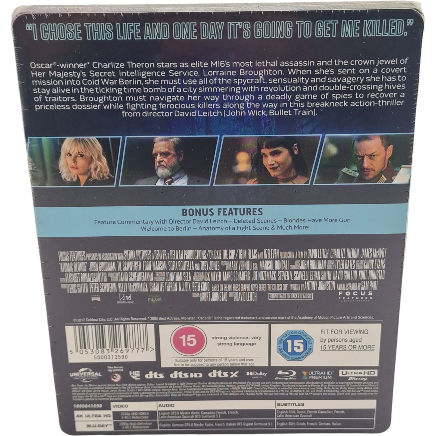 Atomic Blonde 4K Ultra HD + Blu-ray Steelbook Débossé Charlize Theron 2024  B
