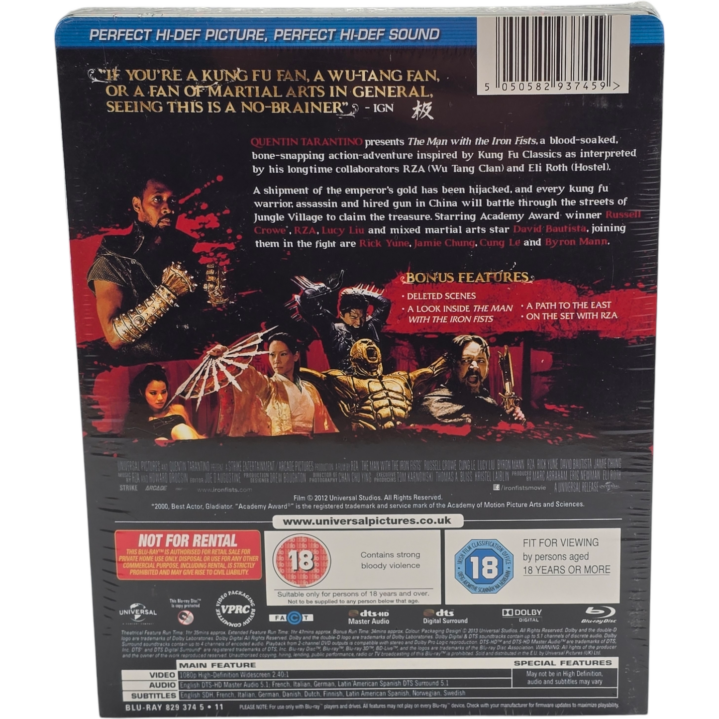 L'Homme aux poings de fer Blu-ray Steelbook Russell Crowe Zavvi limitée [-18] B