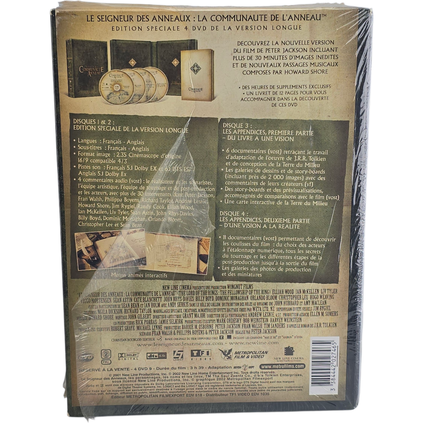 La Communauté de l'Anneau - Edition collector 4 DVD DigiPack  Zone B