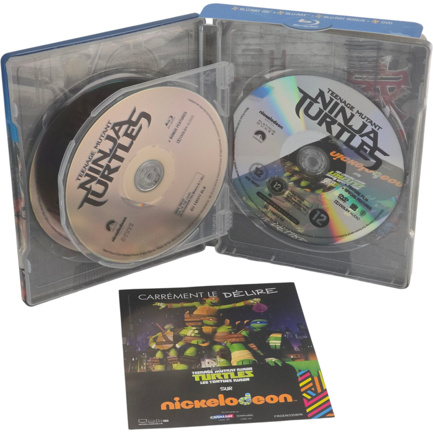 Teenage Mutant Ninja Turtles Steelbook Blu-ray 3D + Blu-ray + DVD  Zone B