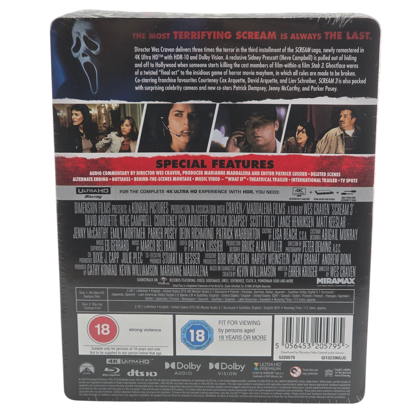 Scream 3 SteelBook  4 K Ultra HD + Blu-ray  Édition Collector 2023 Zone B [-18]