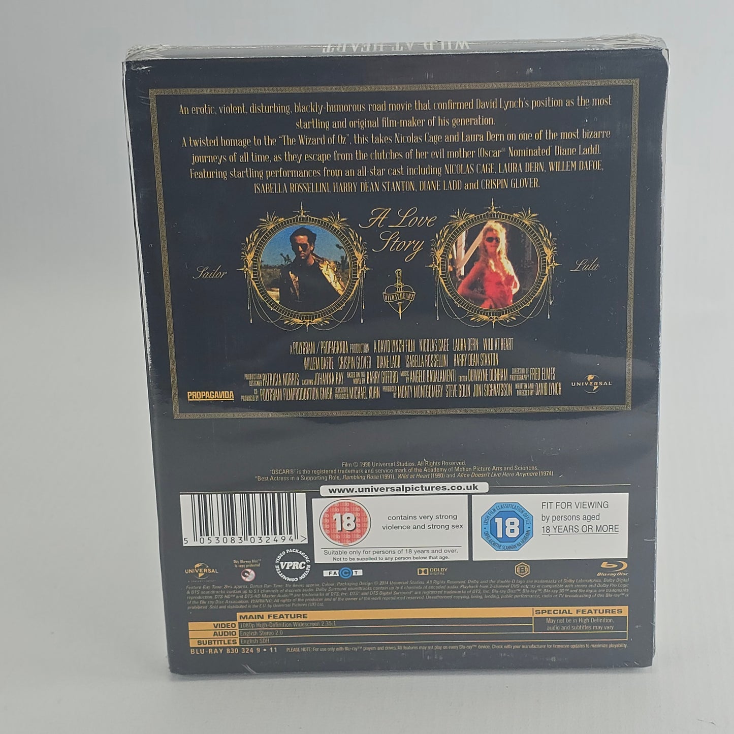 Wild at Heart SteelBook Blu-ray Zavvi Ltd  2500 Ex  Nicolas Cage Zone B [-18]