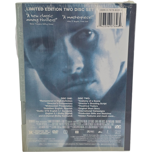 Memento (2000) – DVD Édition Limitée – 2 Disques Digipack – Zone 1
