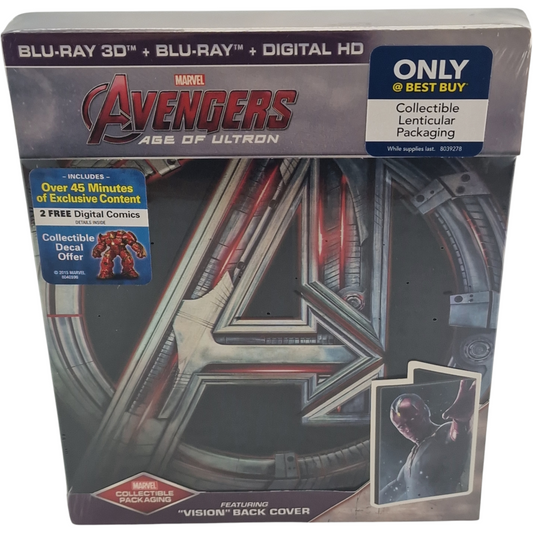 Avengers: Age of Ultron Blu-ray 3D + 2D SteelBook Débossé Best Buy 2018 A Zone
