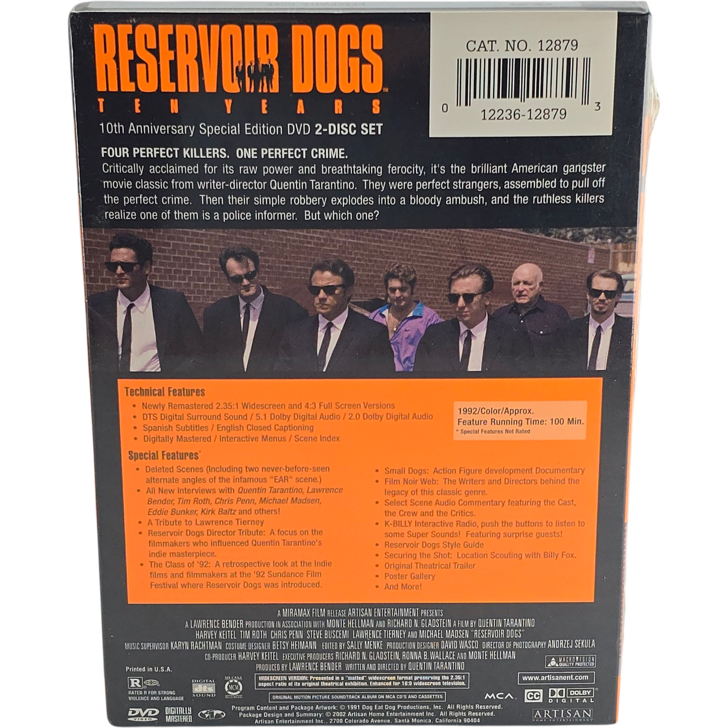 Reservoir Dogs (Mr. Orange) 10ème Anniversaire Edition Limitée _Import USA Zone 1   V0